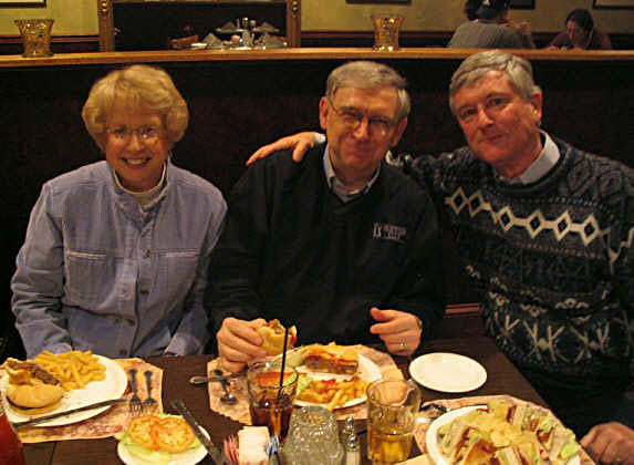 Janet, Steve & Burt at table